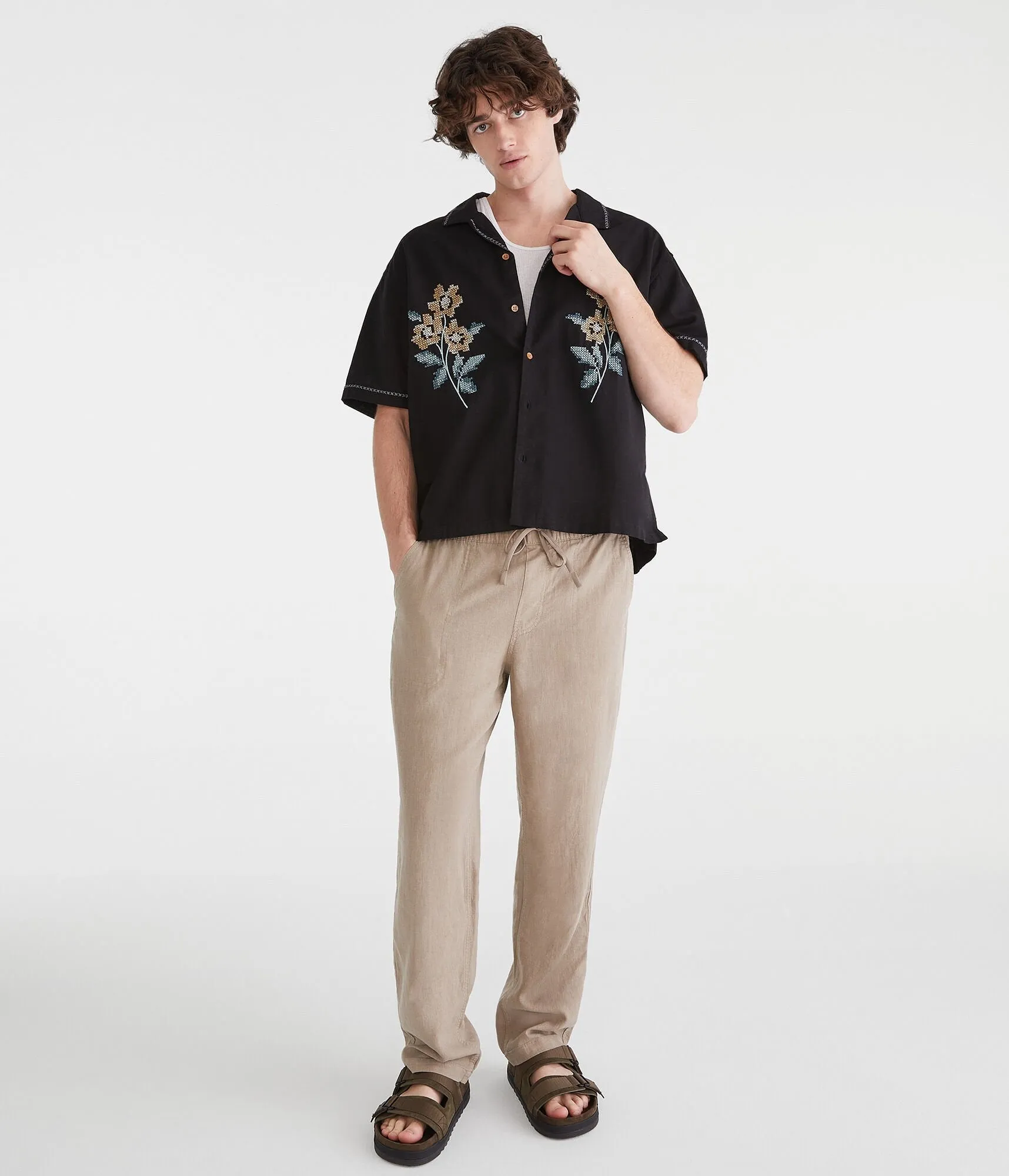 Aeropostale Drawstring Linen Pants