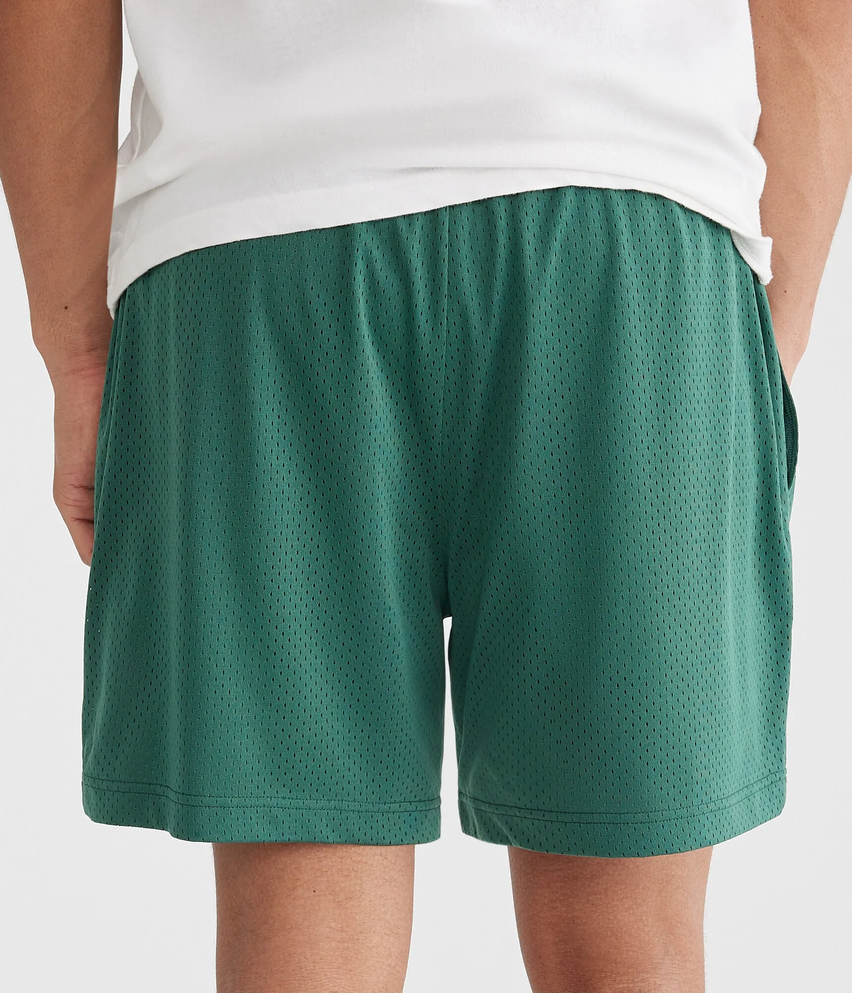 Aeropostale Embroidered Floral Mesh Shorts 6"