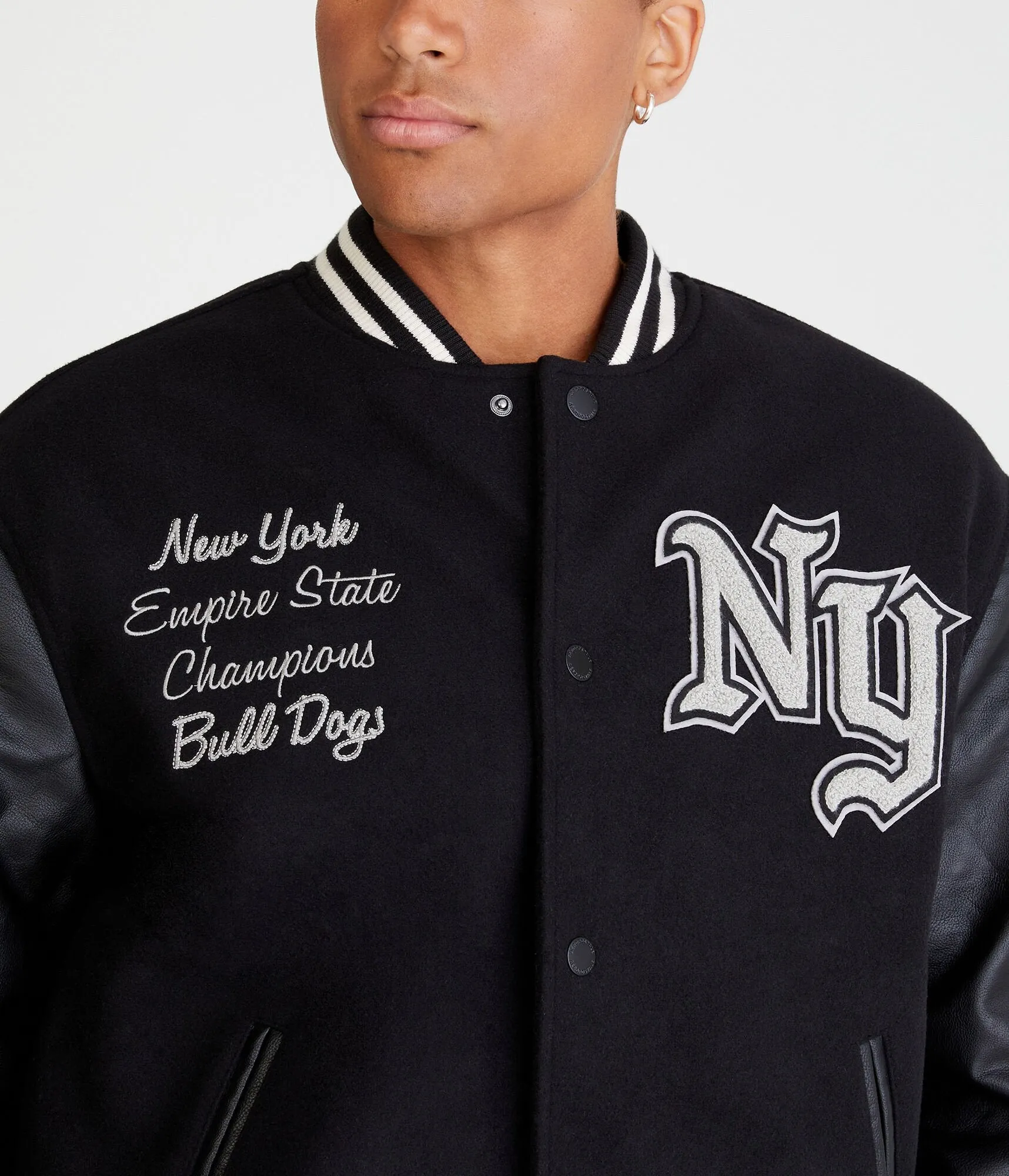 Aeropostale Empire State Champions Varsity Bomber Jacket