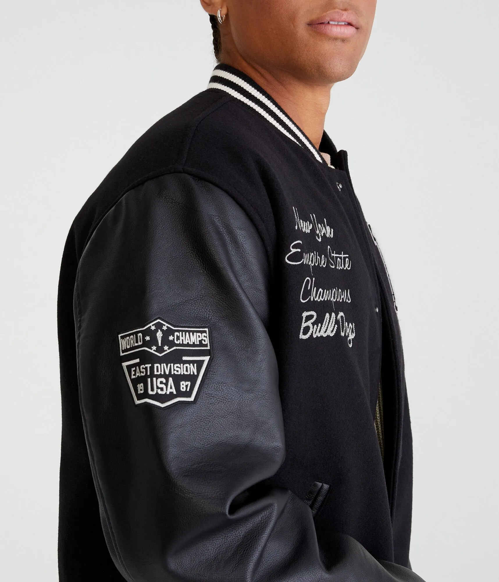 Aeropostale Empire State Champions Varsity Bomber Jacket