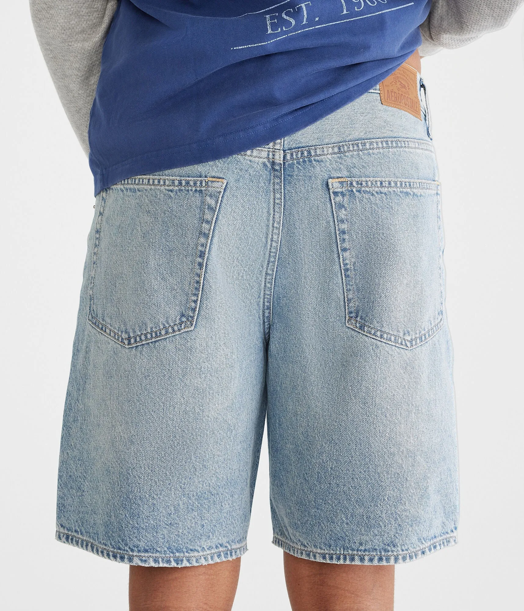 Aeropostale Loose Straight Denim Shorts 9"