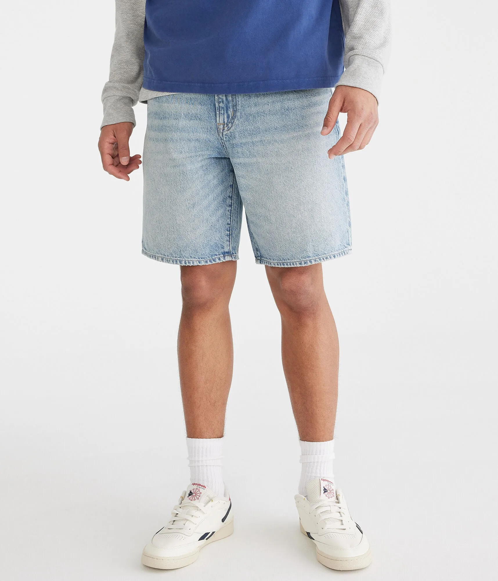 Aeropostale Loose Straight Denim Shorts 9"