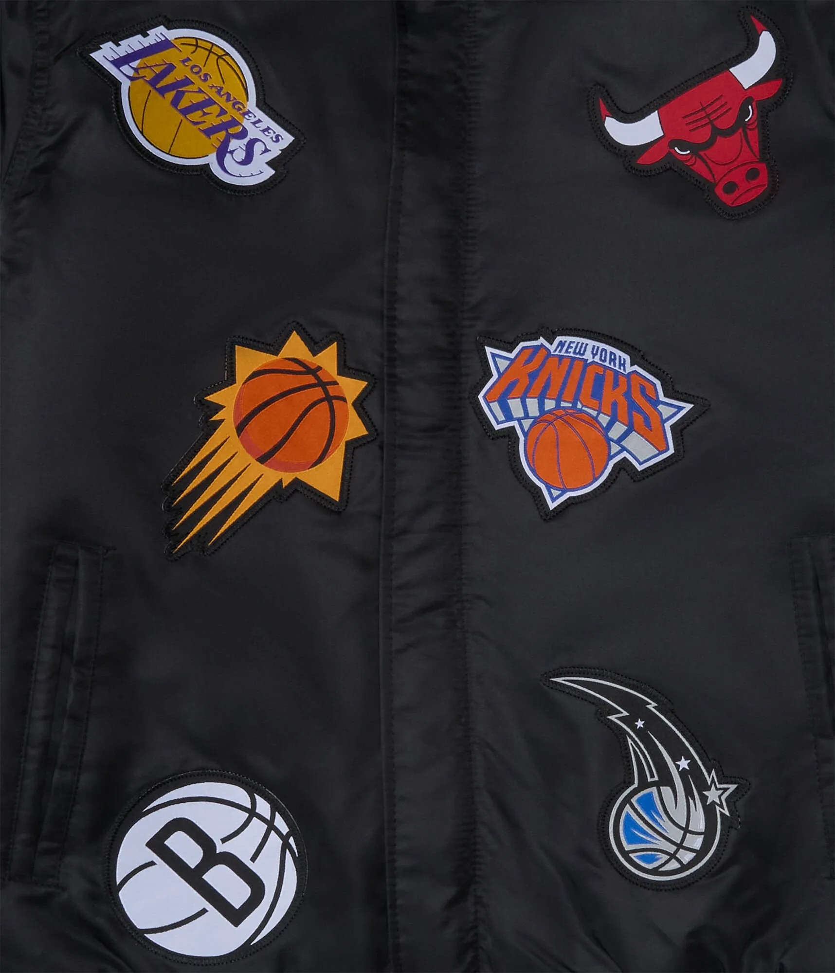 Aeropostale Nba Team Logos Bomber Jacket