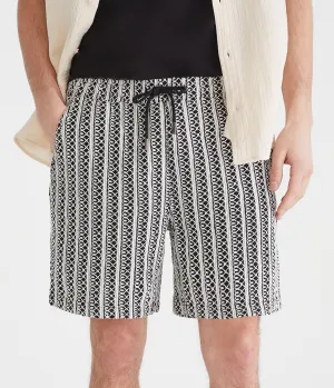 Aeropostale Textured Stripe All Day Jogger Shorts 7"