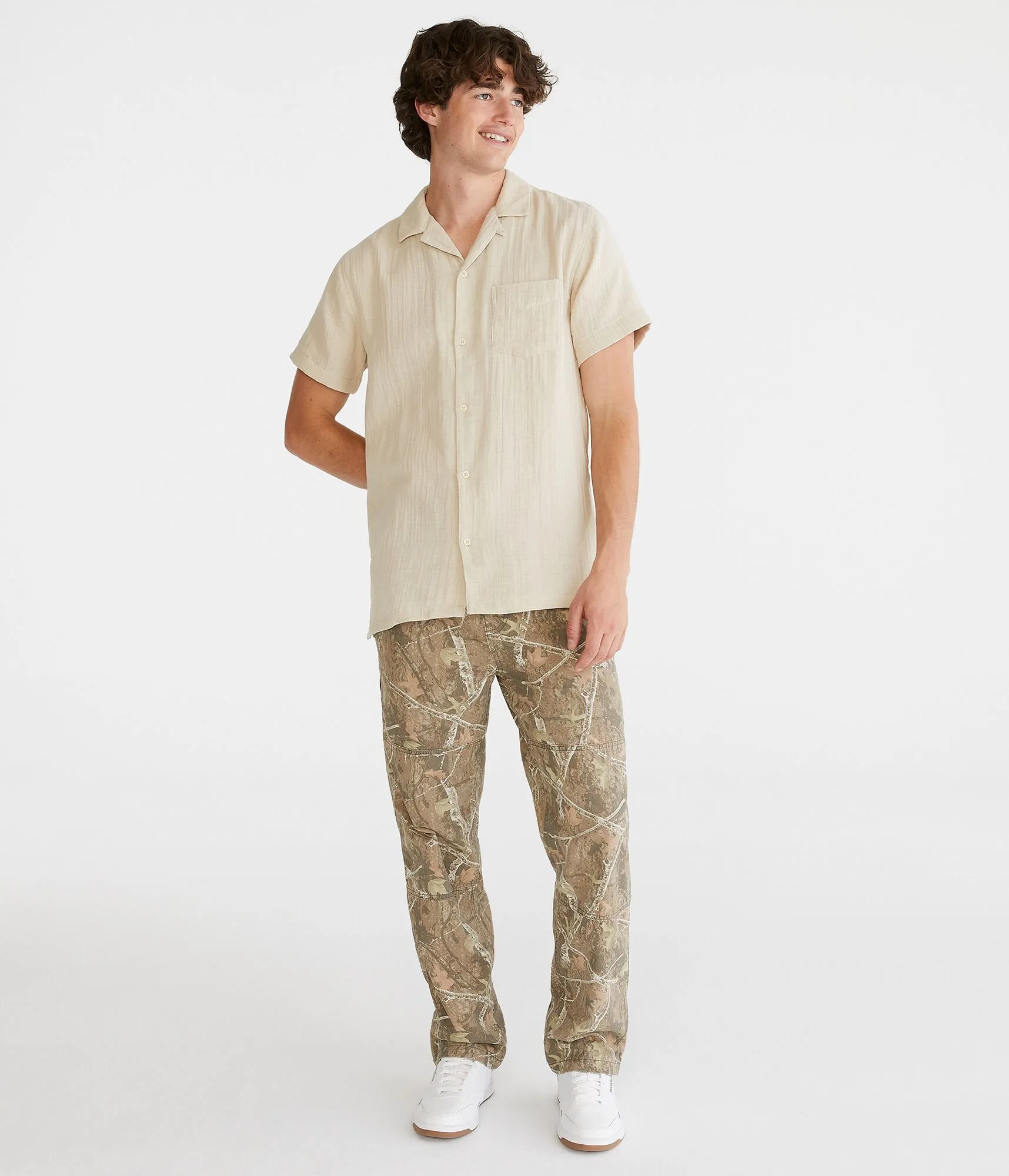 Aeropostale Wilderness Print Carpenter Pants