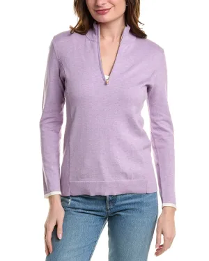 Alashan Cashmere Tee Time Cashmere-Blend 1/2-Zip Pullover