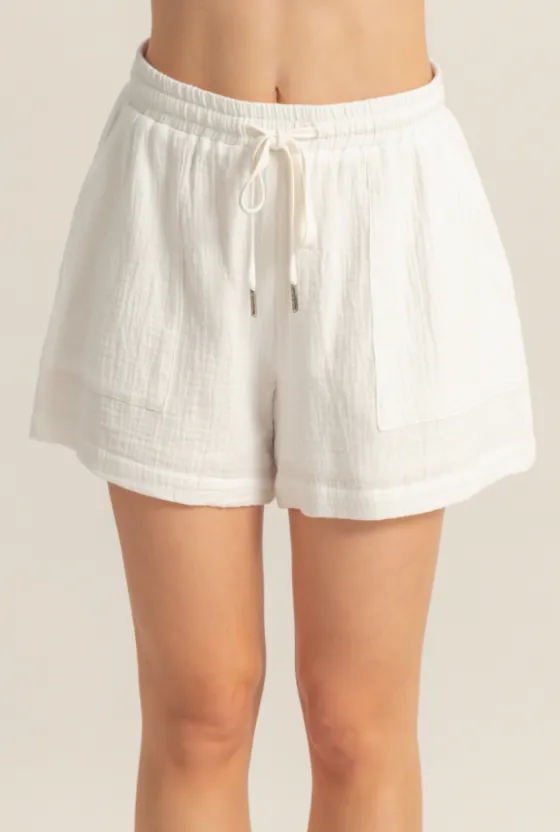 Alexa Double Gauze Flowy Shorts