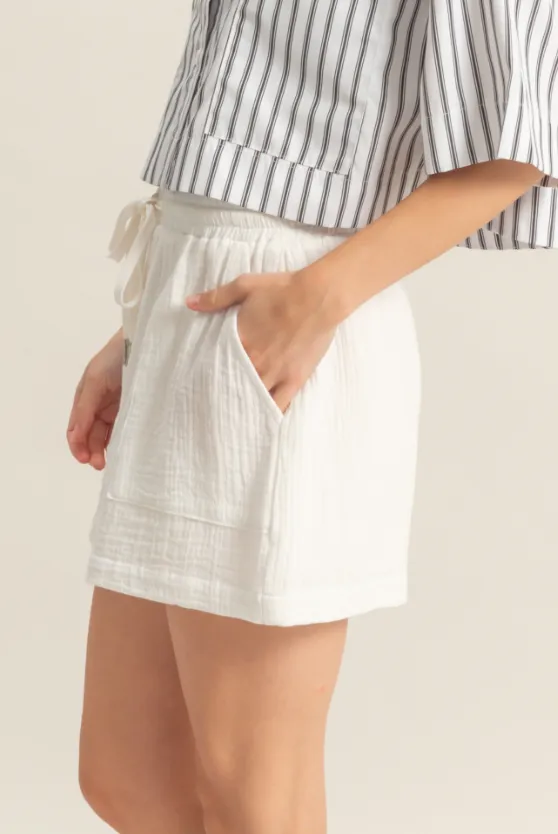 Alexa Double Gauze Flowy Shorts