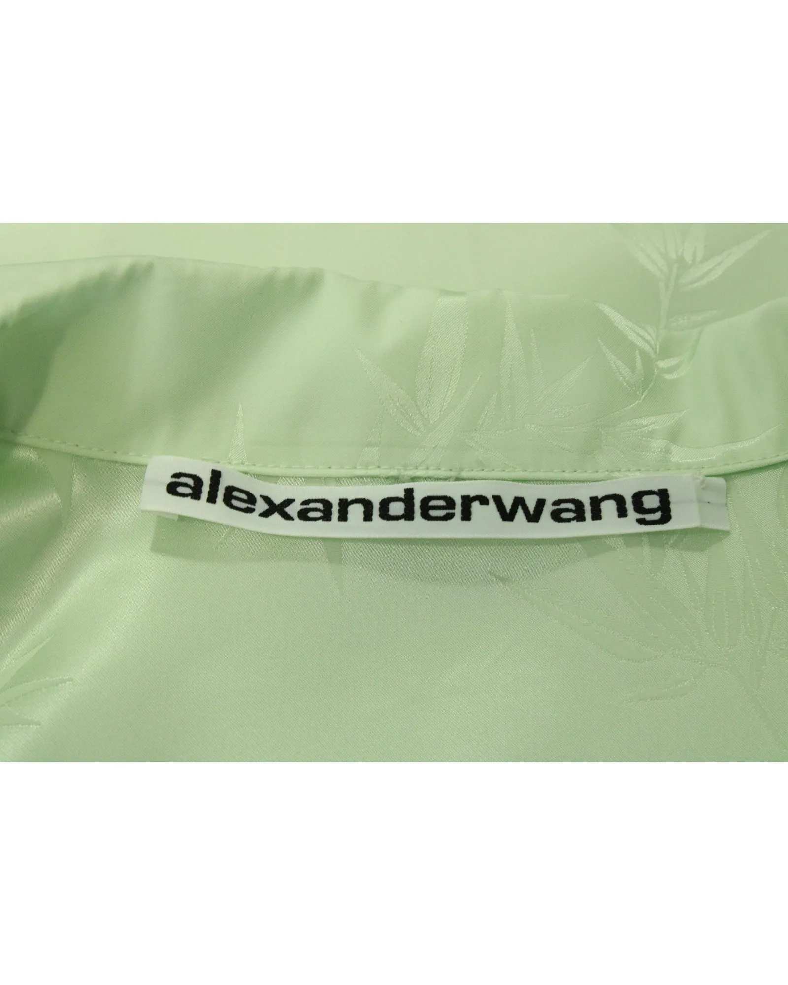 Alexander Wang Jacquard Pajama Top and Shorts in Mint Viscose