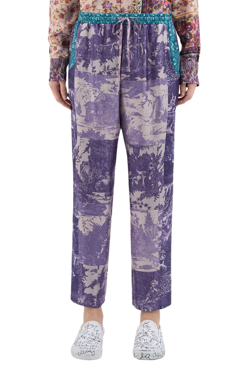 ALOE Printed Silk Pants