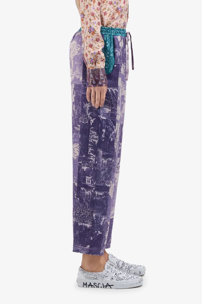 ALOE Printed Silk Pants