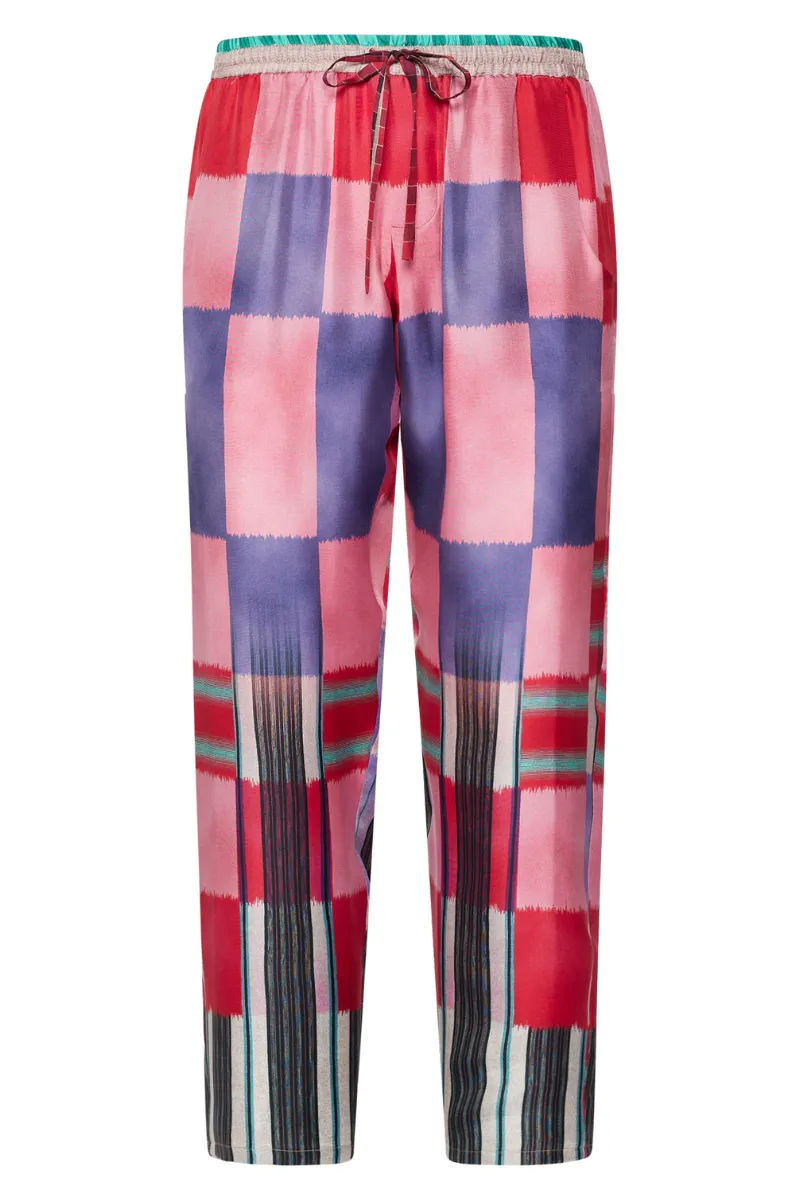 ALOE Printed Silk Pants