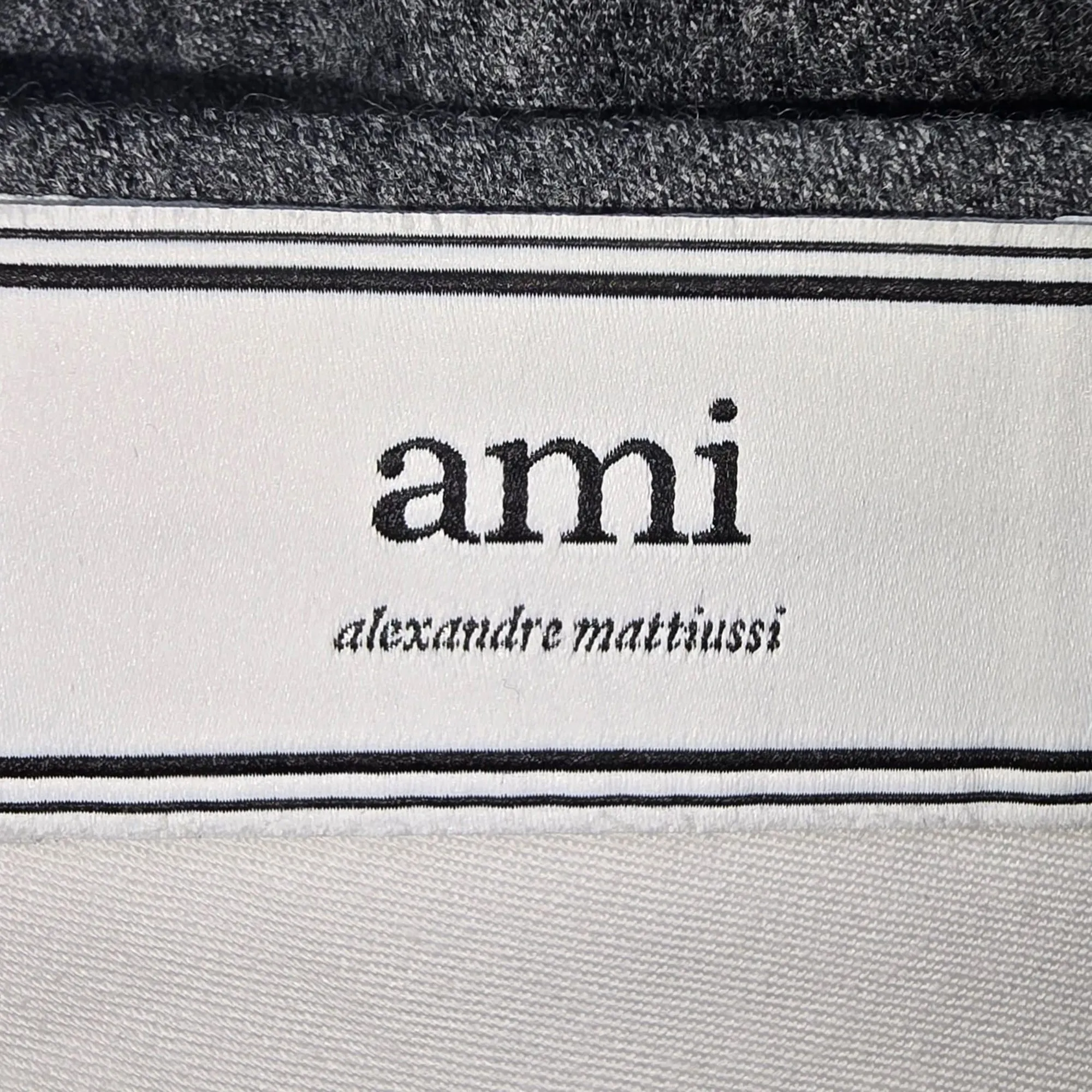 Ami Slim-Fit Trousers in Grey Wool