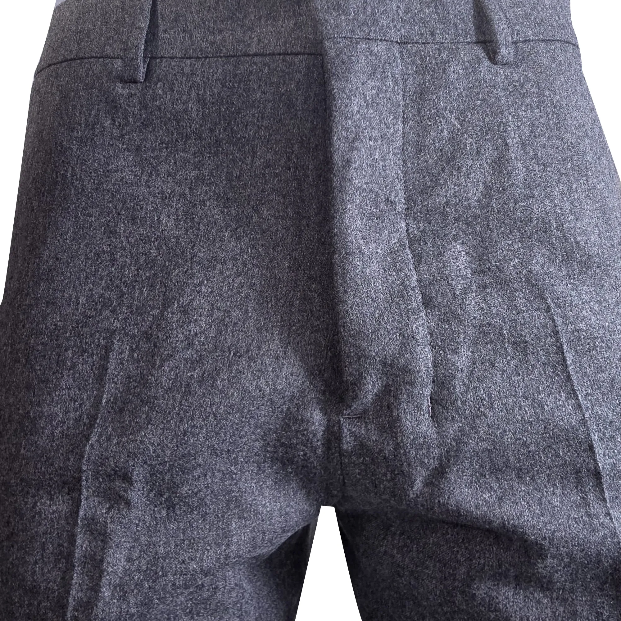 Ami Slim-Fit Trousers in Grey Wool