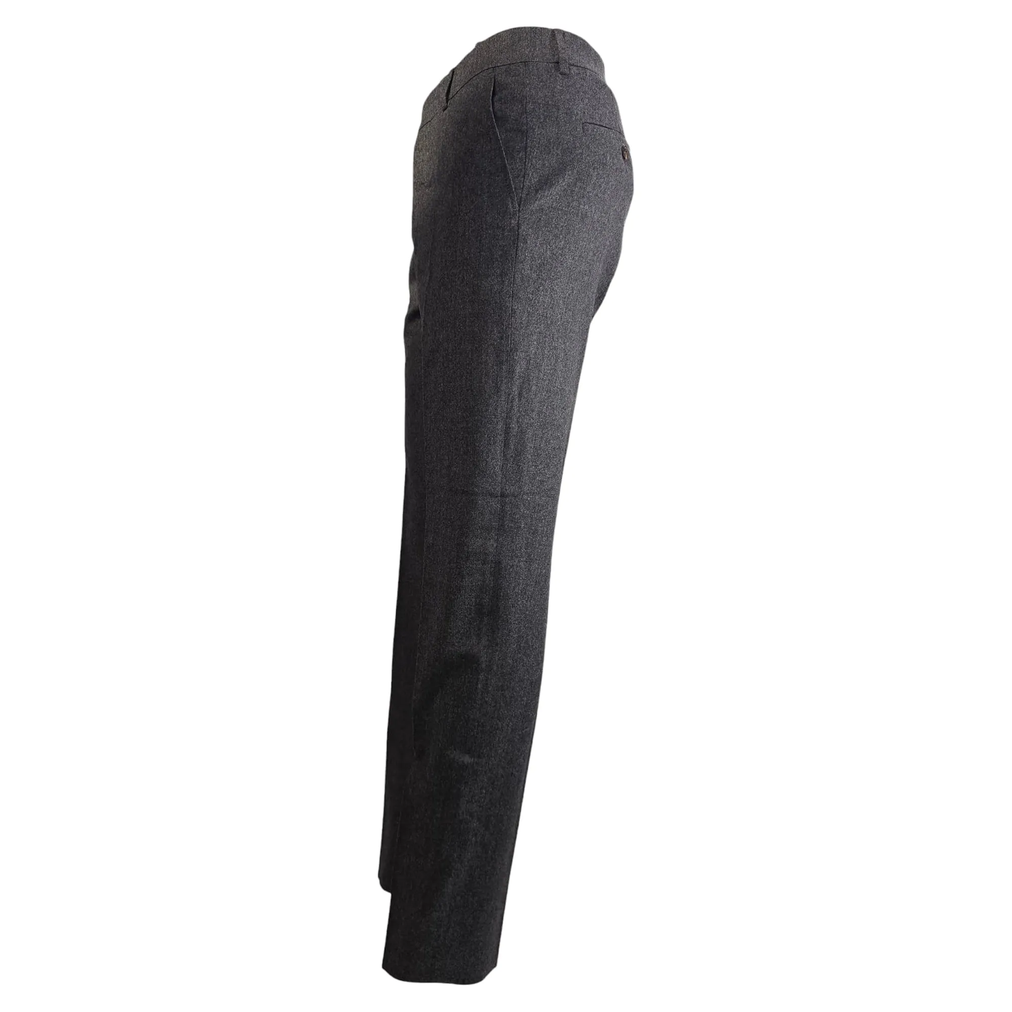 Ami Slim-Fit Trousers in Grey Wool
