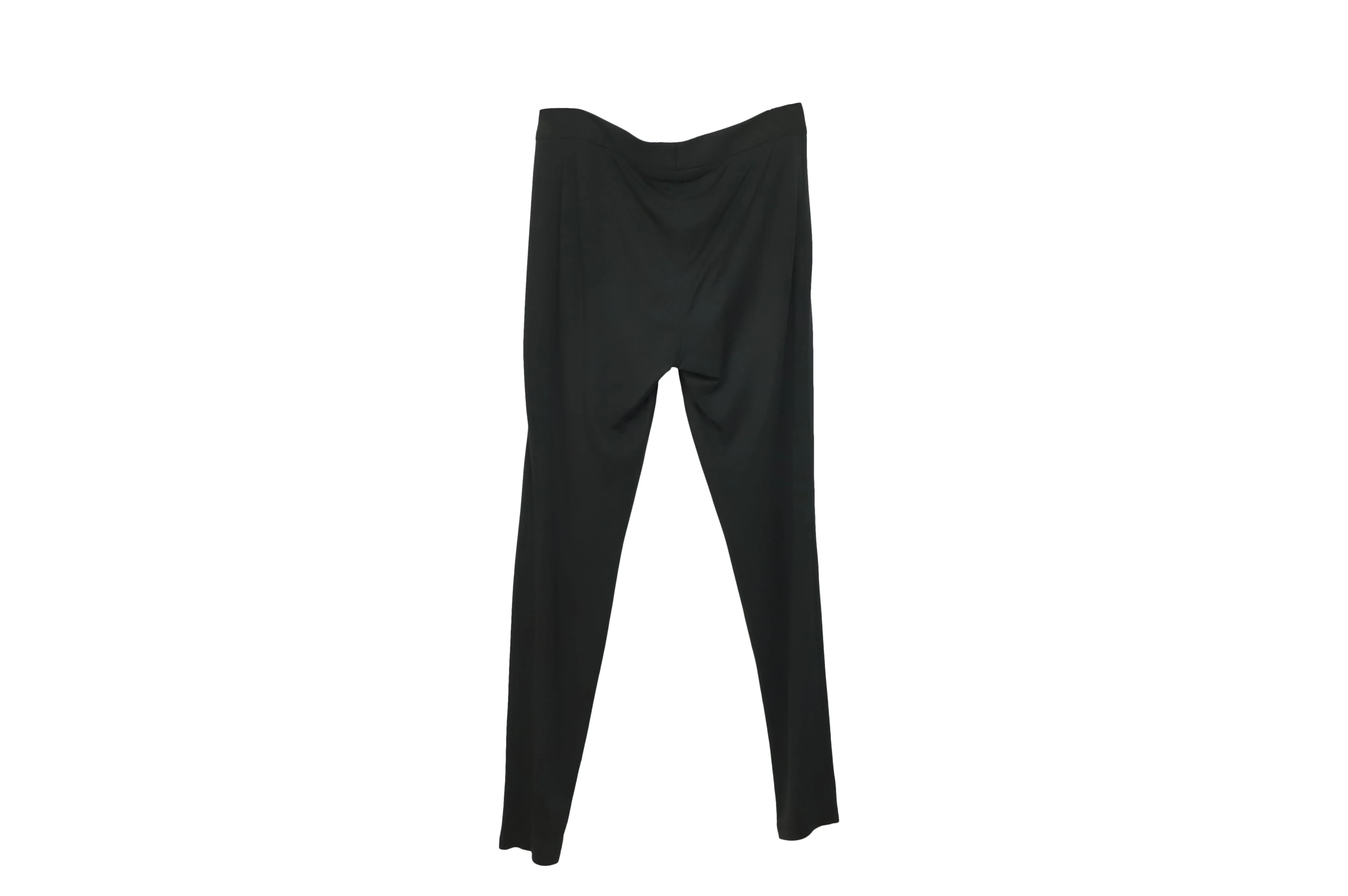 Armani Straight Leg Pants in Black Polyester