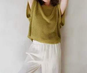 Aw1014 Tiffany Vest Top In Olive Green