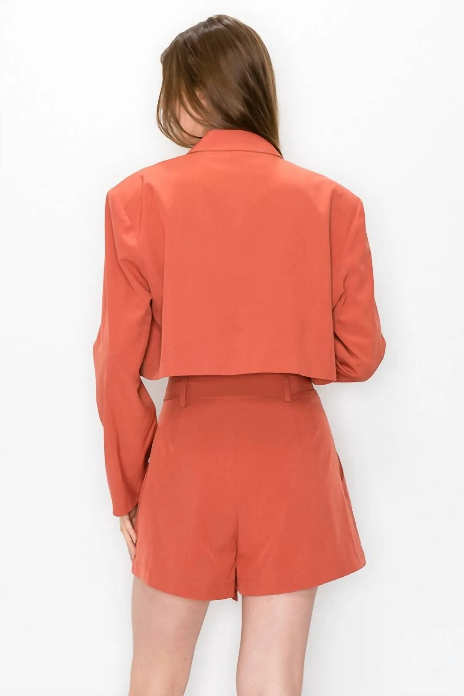 Bertrand Blazer Set In Adobe Rose