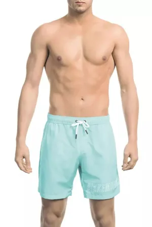 Bikkembergs Light Blue Polyester Men's Swim Short