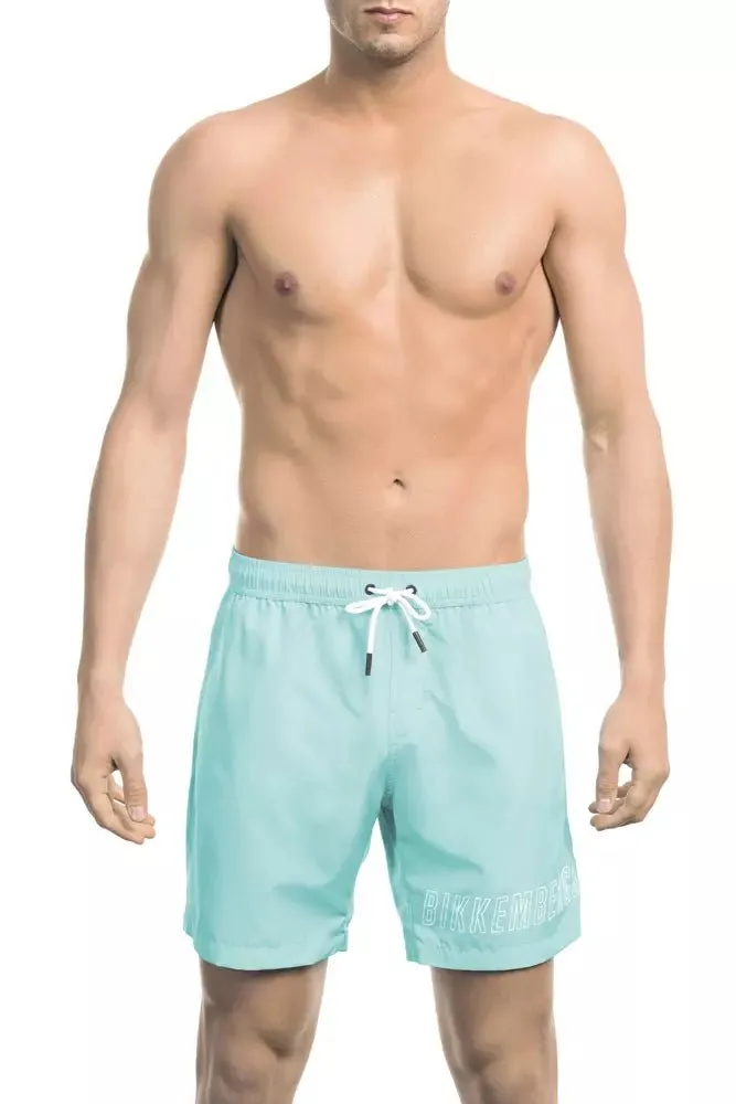 Bikkembergs Light Blue Polyester Men's Swim Short