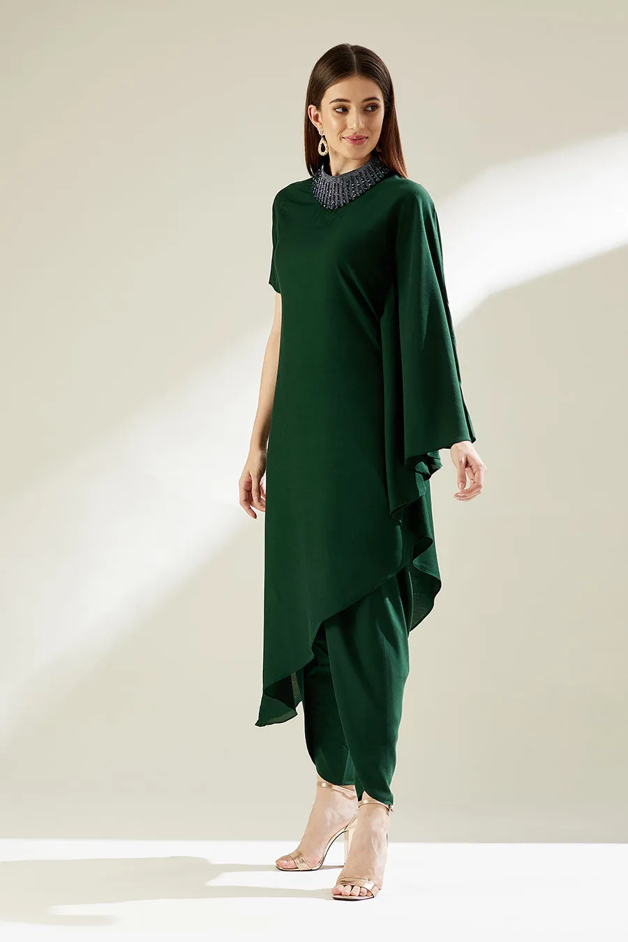 Bottle Green Crystal Co-Ord Set
