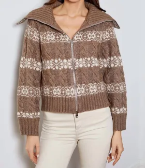 Brighton Cardigan In Umber Combo