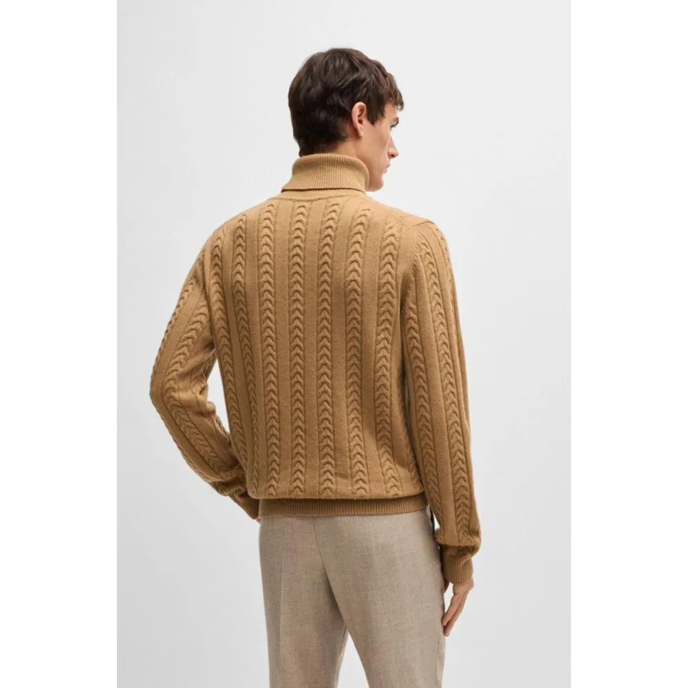 Cable-knit sweater in wool and cashmere