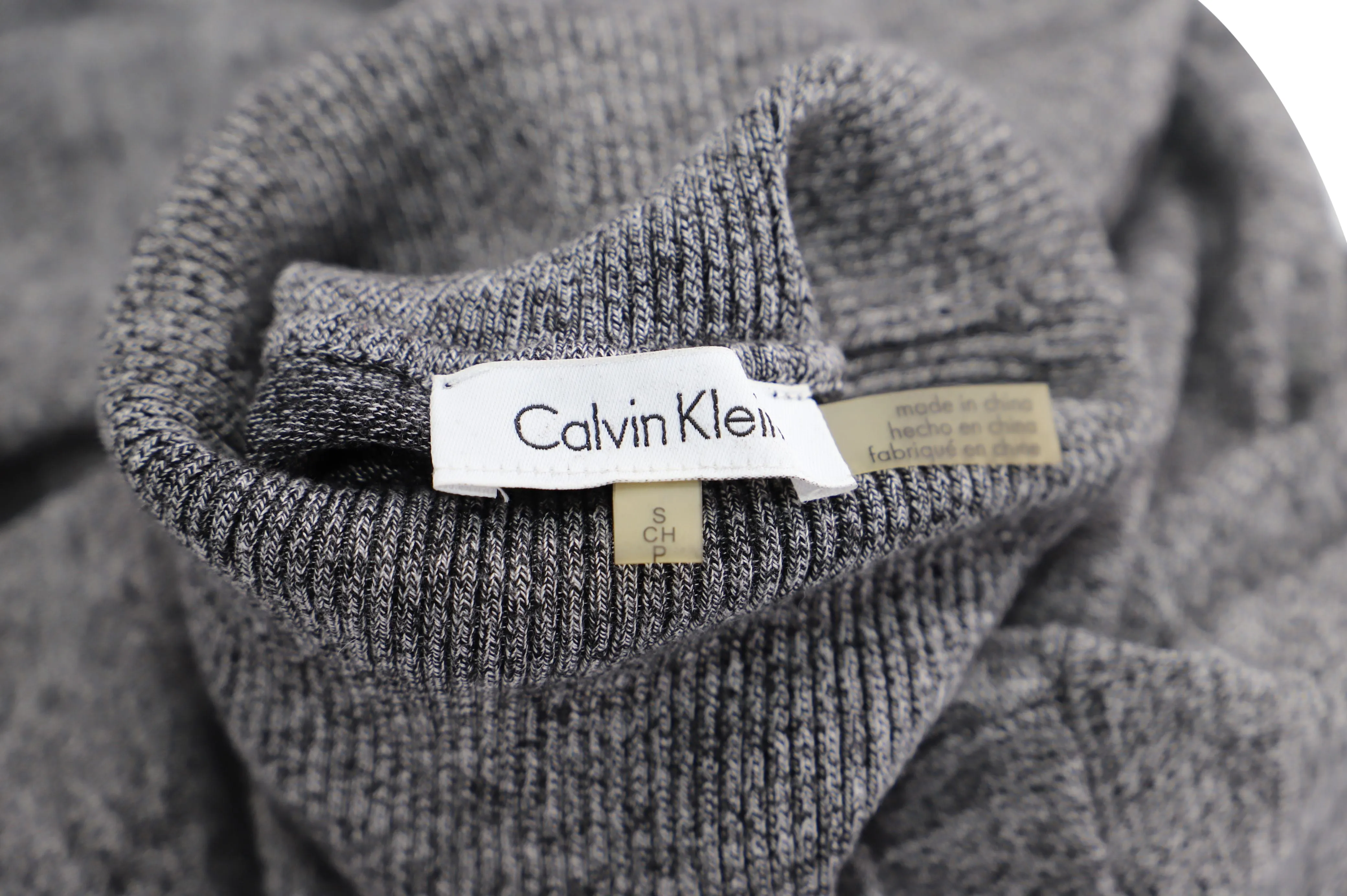 Calvin Klein Turtleneck Sweater in Grey Rayon