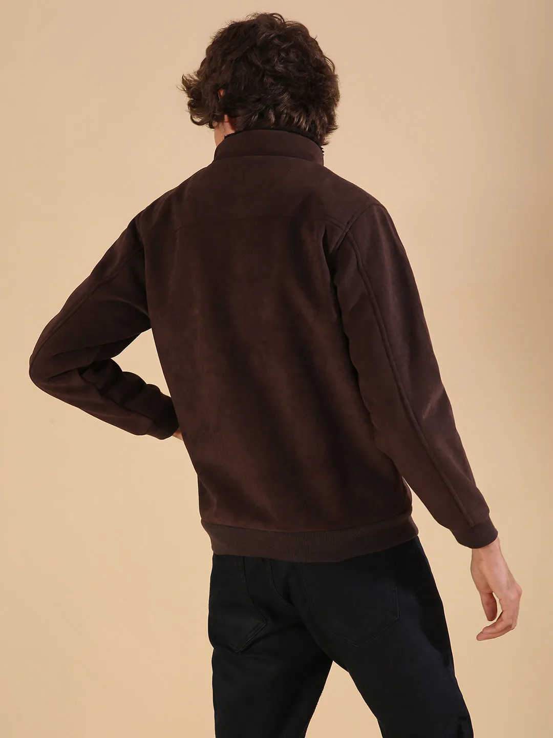 Campus Sutra Men Stylish Solid Winter Casual Jackets