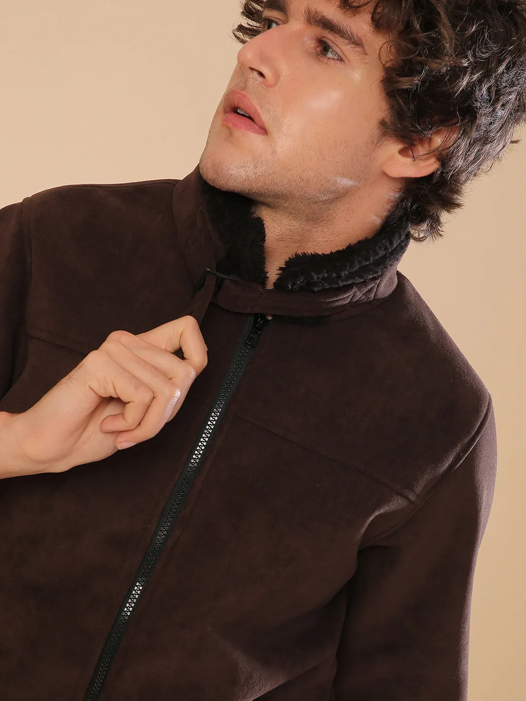 Campus Sutra Men Stylish Solid Winter Casual Jackets
