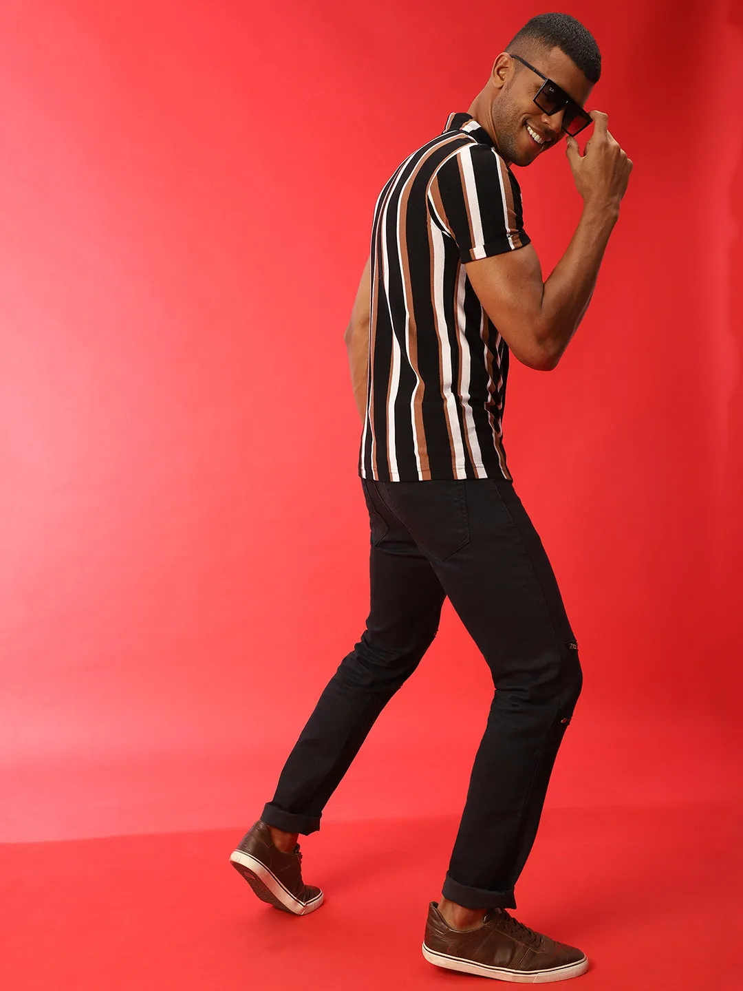 Campus Sutra Men Stylish Striped Casual Shirts