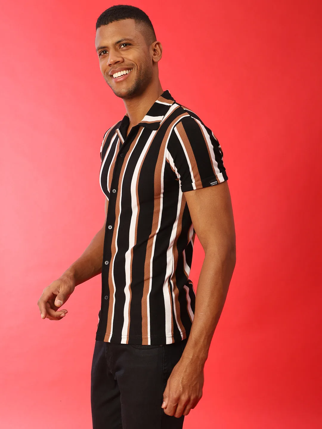 Campus Sutra Men Stylish Striped Casual Shirts