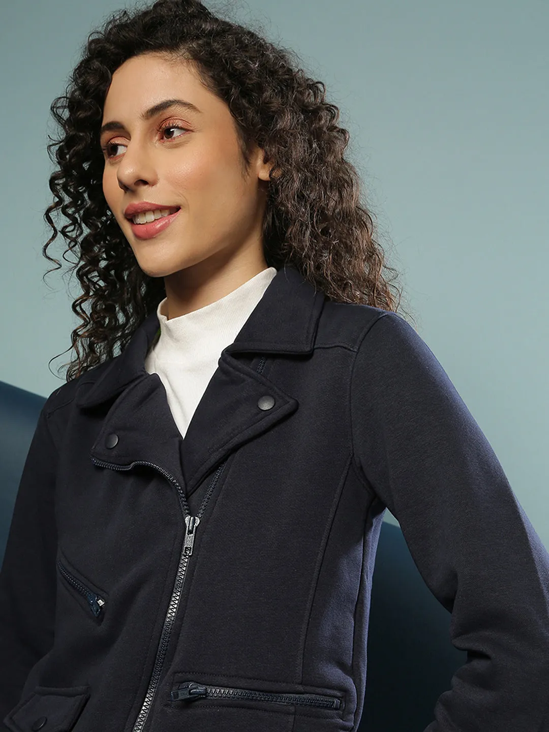 Campus Sutra Women Solid Stylish Casual Jacket