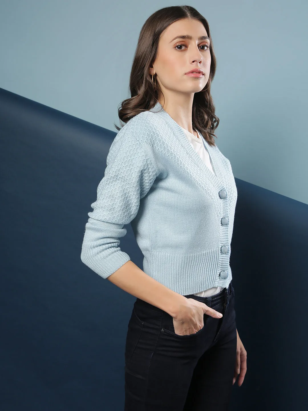 Campus Sutra Women Solid Stylish Casual Sweaters