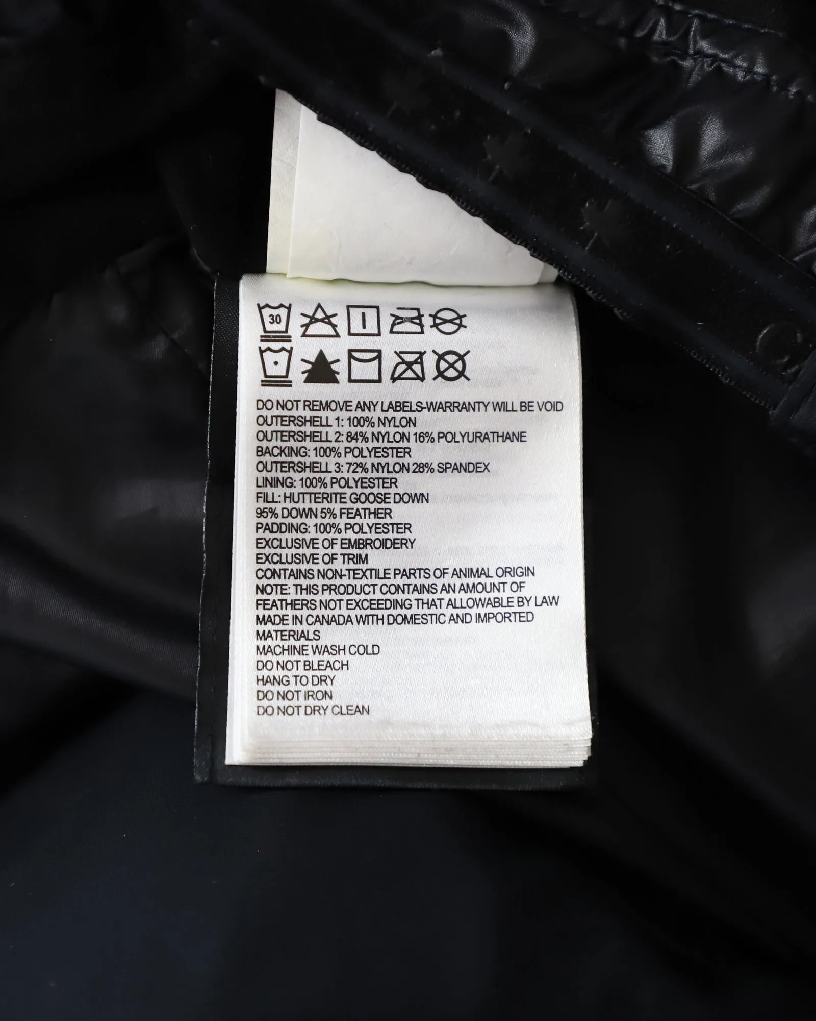 Canada Goose Quilted Jacket in Black Nylon
