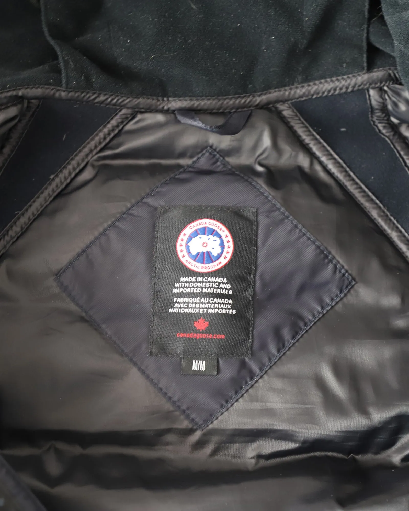 Canada Goose Quilted Jacket in Black Nylon
