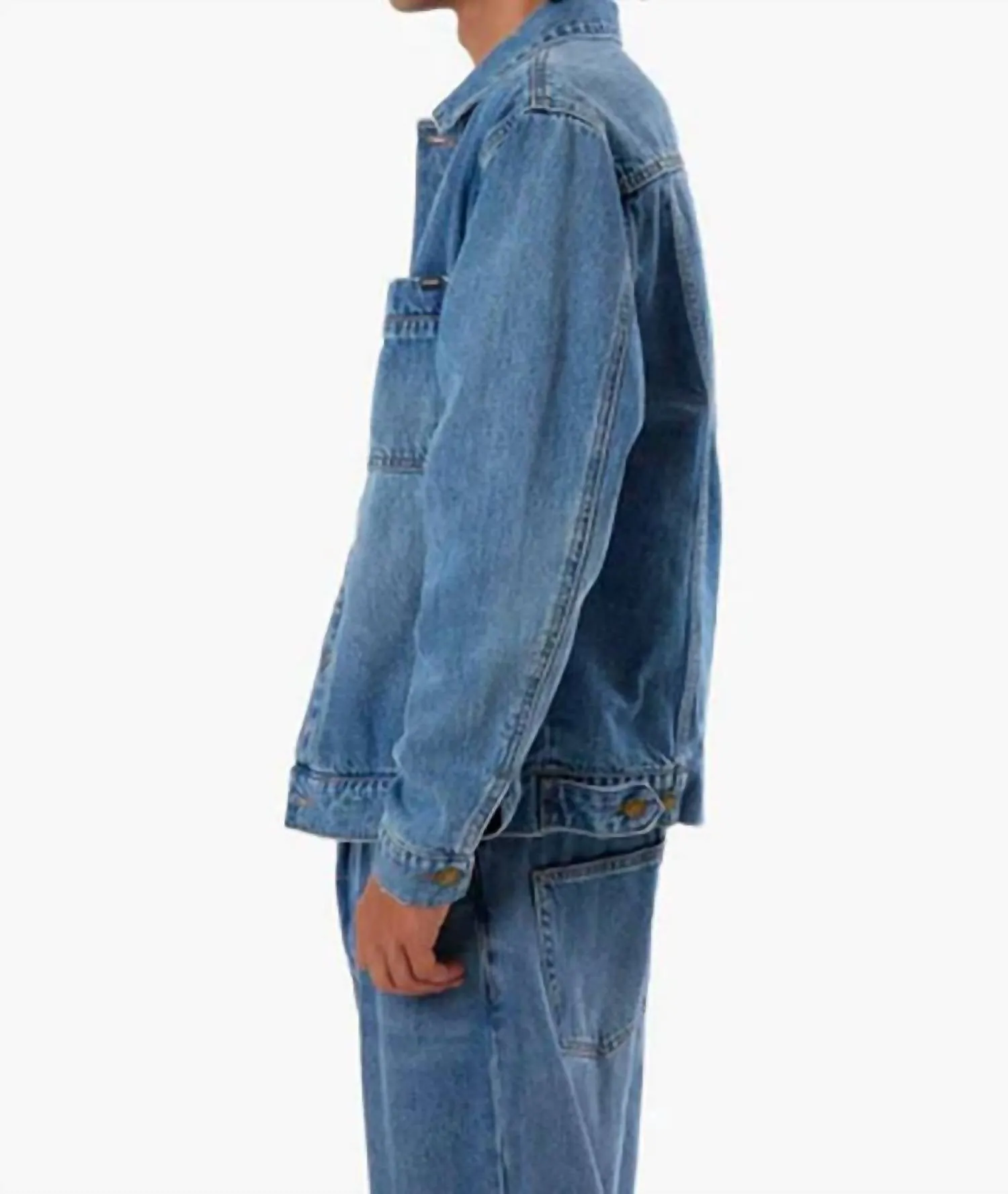 Canyon Denim Jacket In Dark Dust Blue