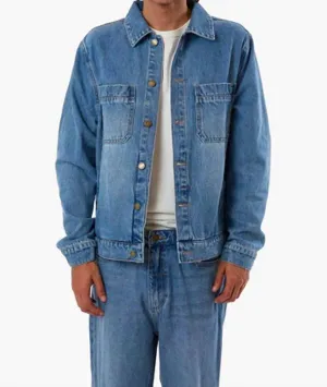 Canyon Denim Jacket In Dark Dust Blue