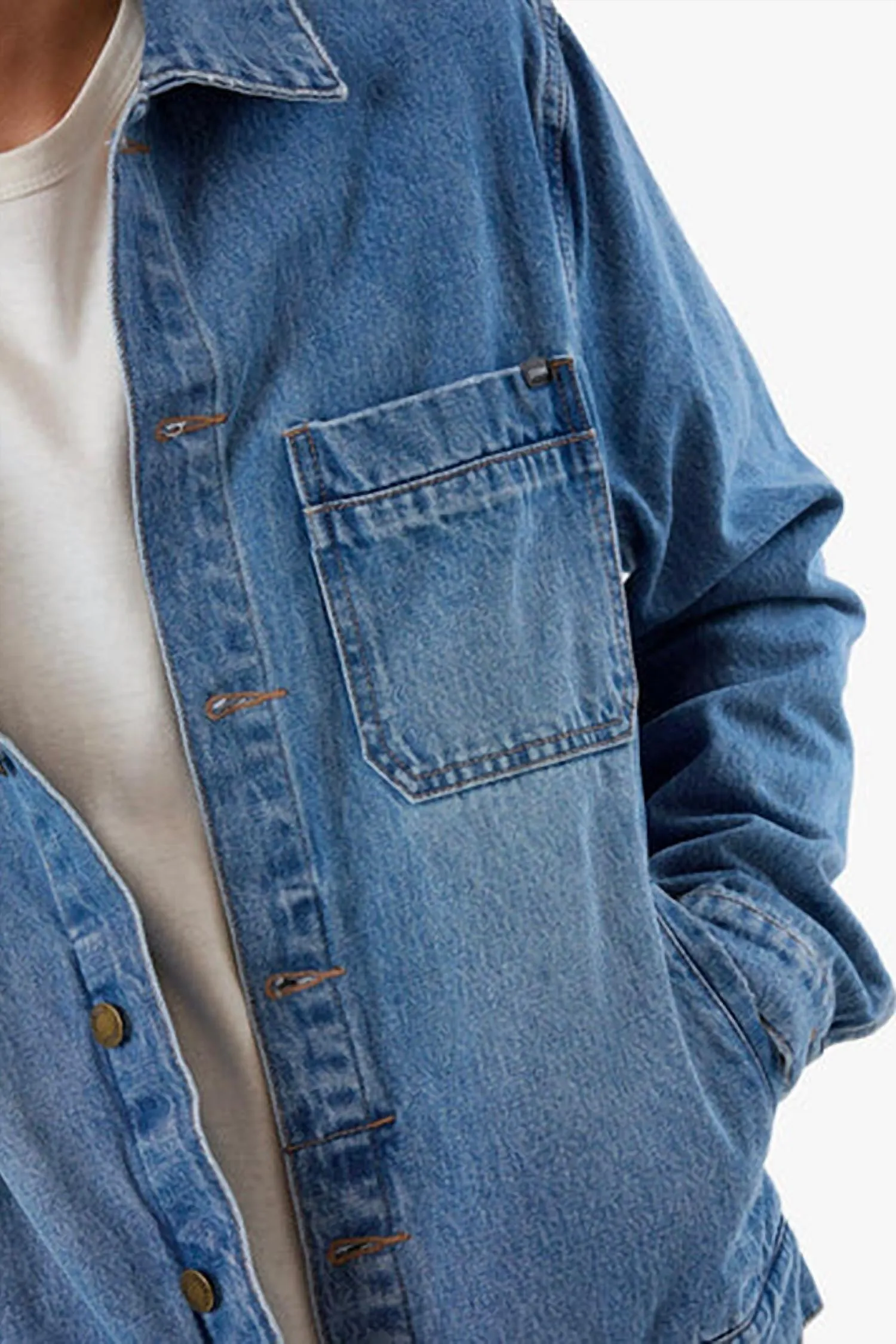 Canyon Denim Jacket In Dark Dust Blue