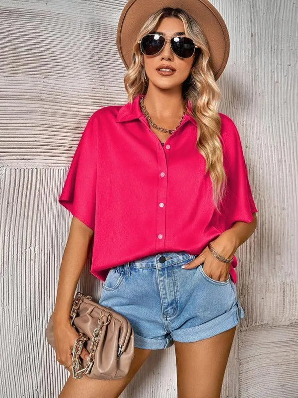 Casual Short Sleeved Women's Shirt