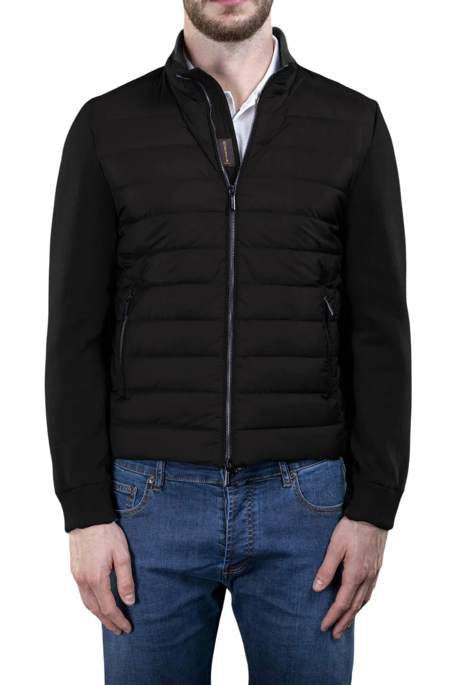 Cattaneo S3R Quilted Down Bomber Jacket In Nero