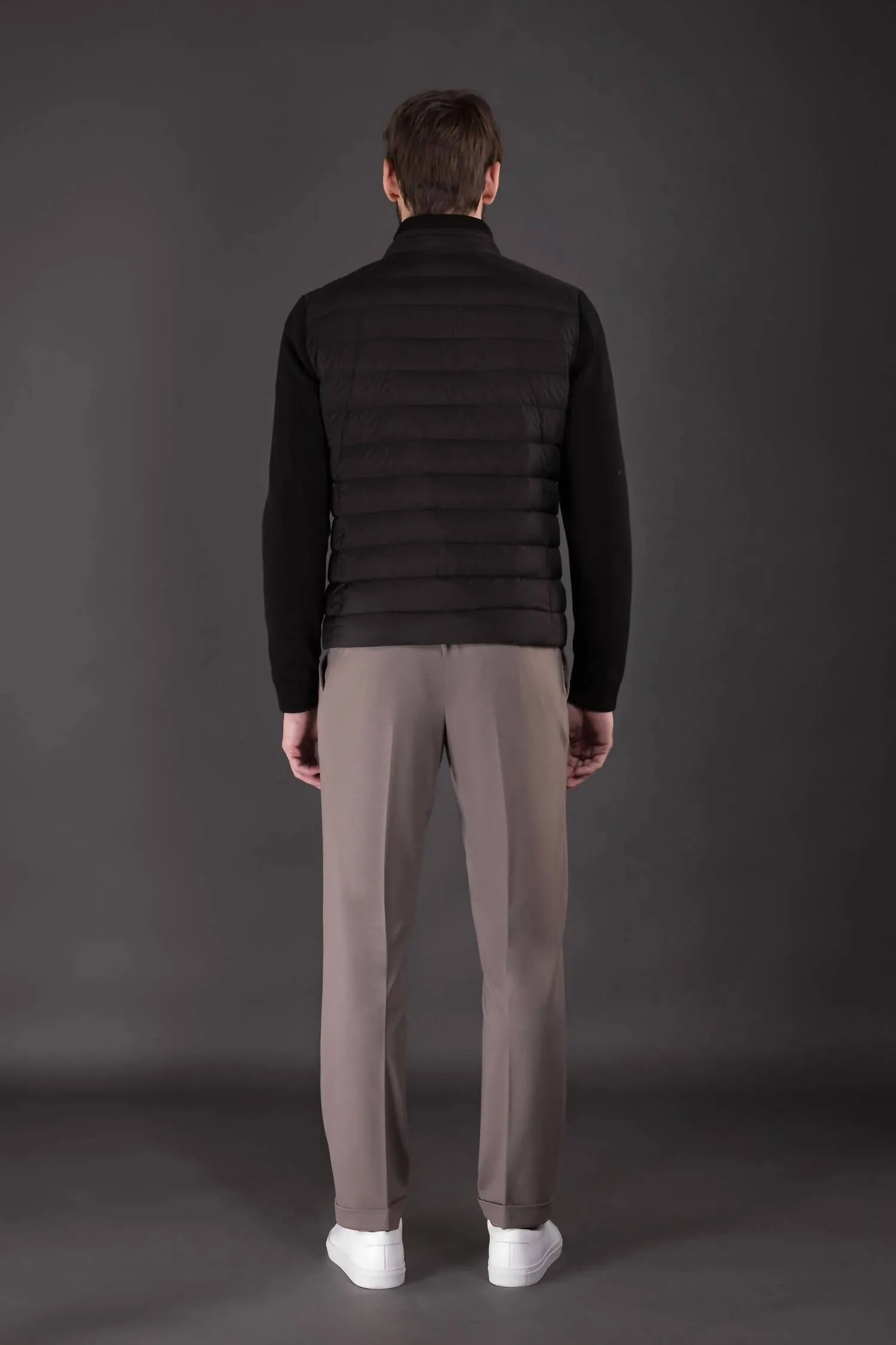 Cattaneo S3R Quilted Down Bomber Jacket In Nero