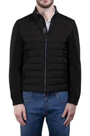 Cattaneo S3R Quilted Down Bomber Jacket In Nero