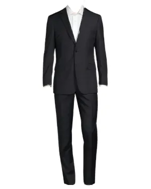 Cavalli Class by Roberto Cavalli Mens Slim Fit Black Tonal Suit