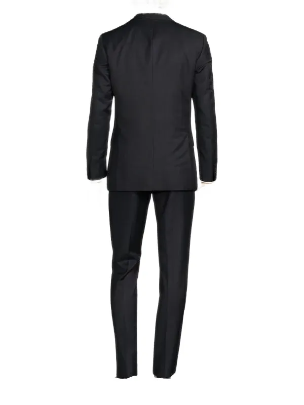 Cavalli Class by Roberto Cavalli Mens Slim Fit Black Tonal Suit