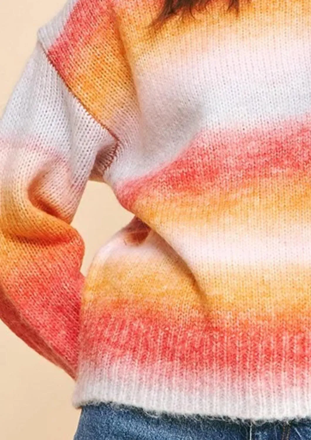 Chloe Ombré Sweater In Orange