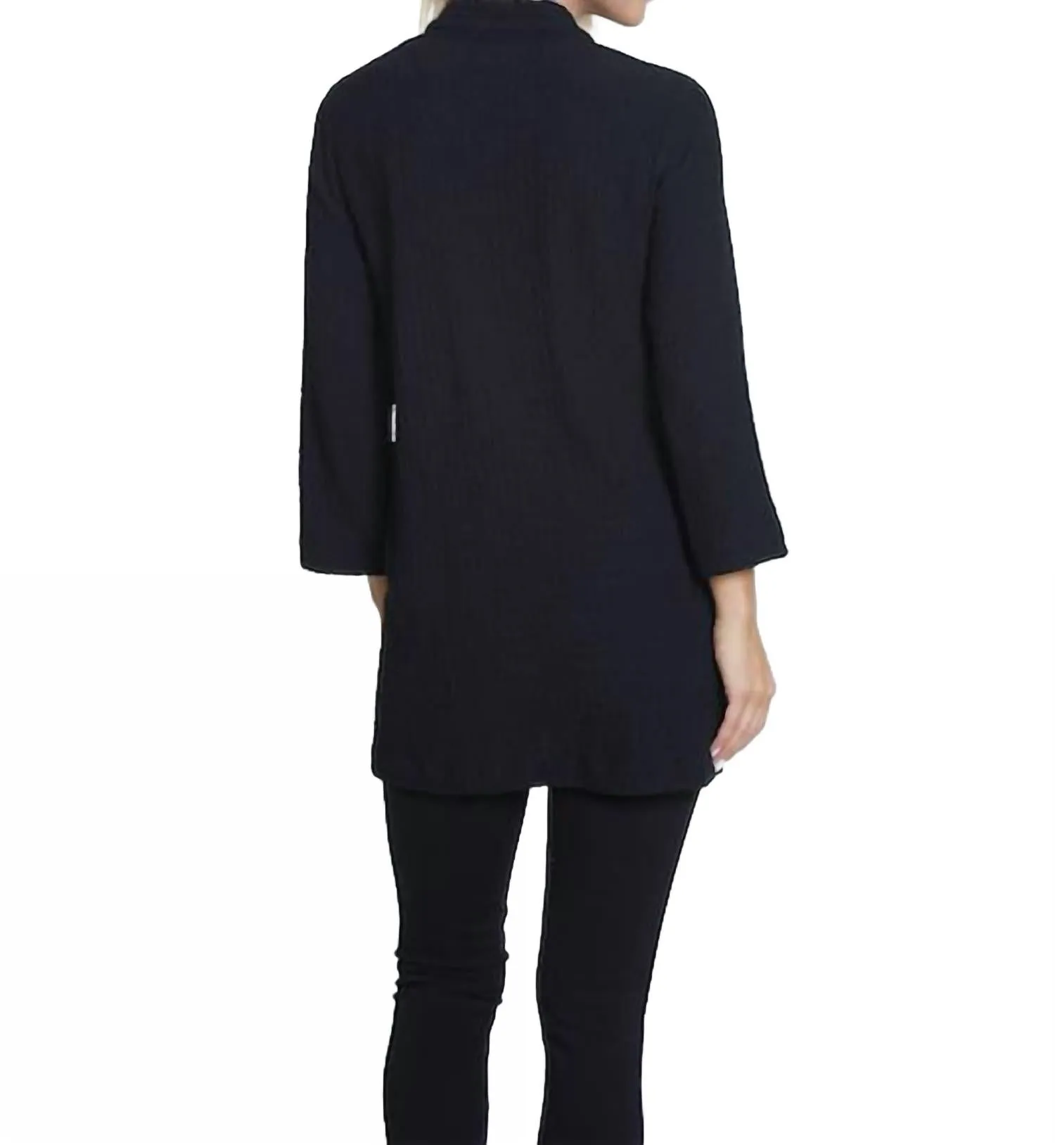 Cifron Set In Kimono Cardigan In Black