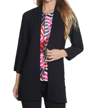 Cifron Set In Kimono Cardigan In Black