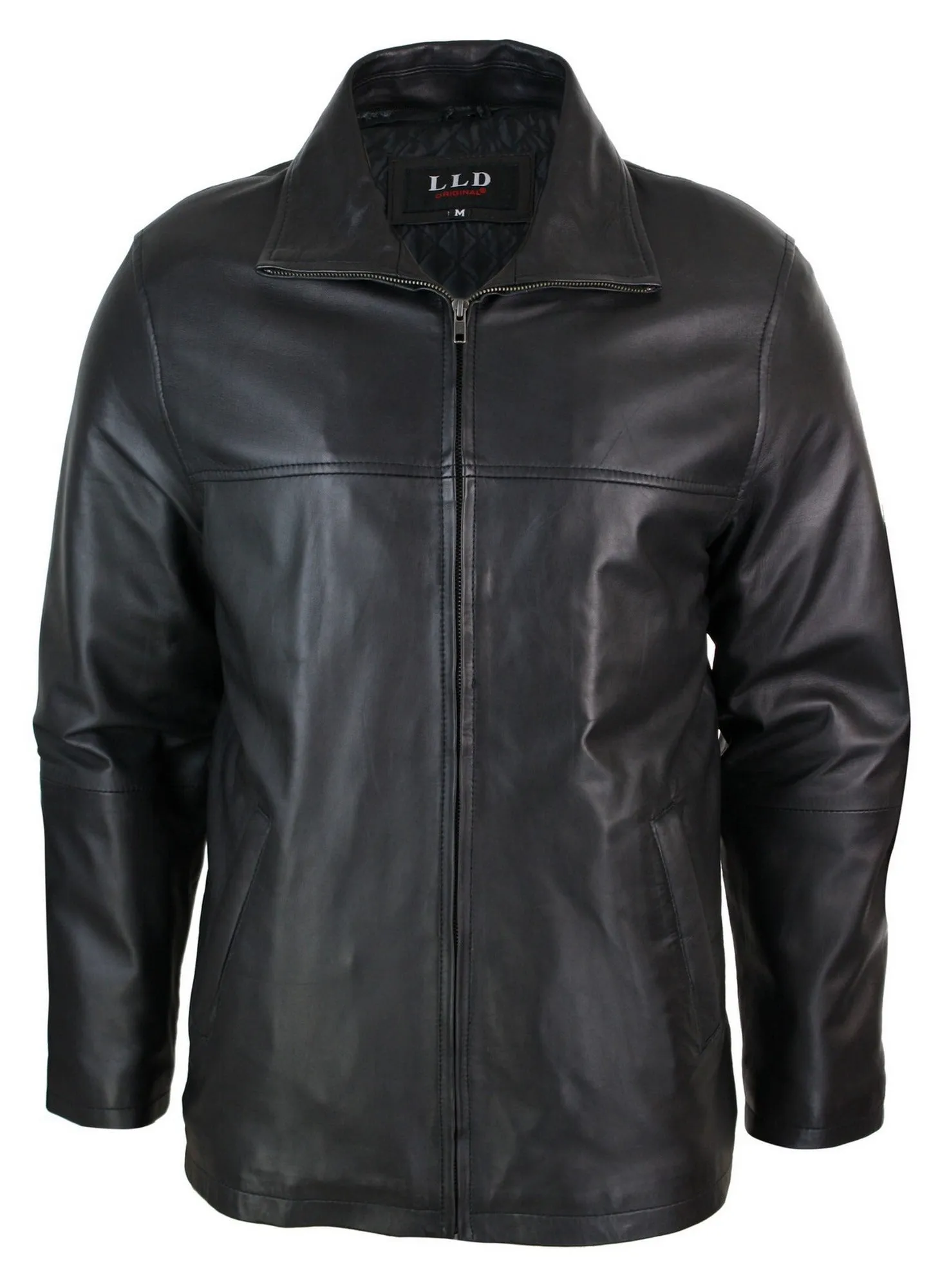Classic Double Leather Coat Jacket Regular Fit