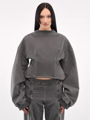 Corset Crewneck (809-712-MODIFIED-BLACK)